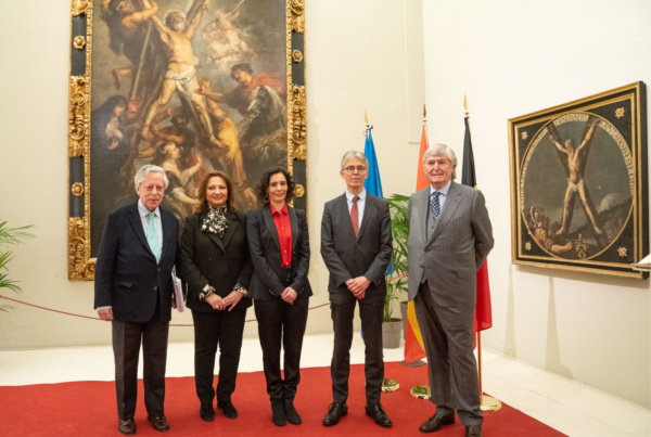 M. Ángel Aguilar, Marta Álvarez, Hadja Lahbib, Geert Cockx y Daniel de Busturia